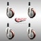 Service Caster 4 Inch 316SS Maroon Polyurethane Swivel 1-1/8 Inch Expanding Stem Caster Set SCC SCC-SS316EX20S414-PPUB-MRN-118-4 - alternate 3